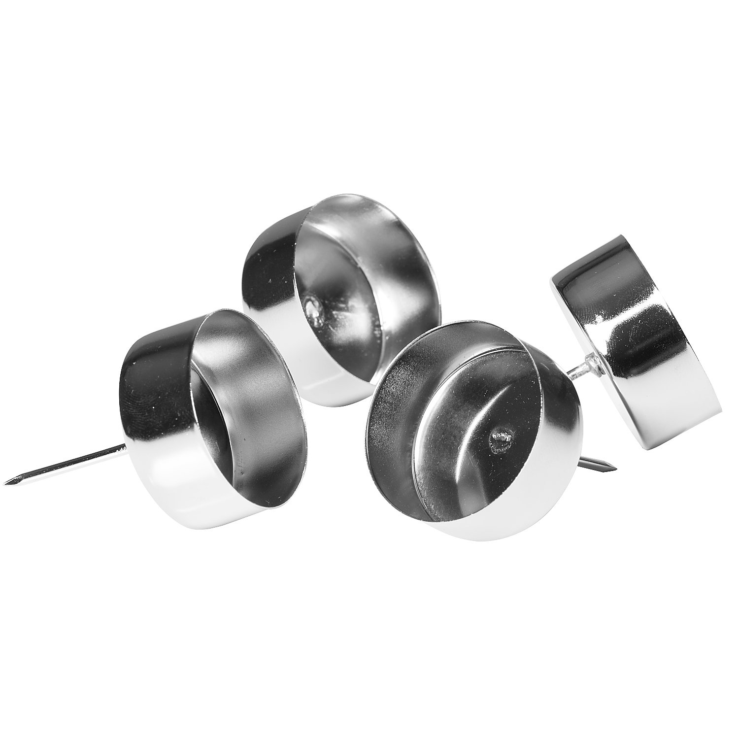 Teelichthalter, silber, 4 cm Ø, 4 Stück