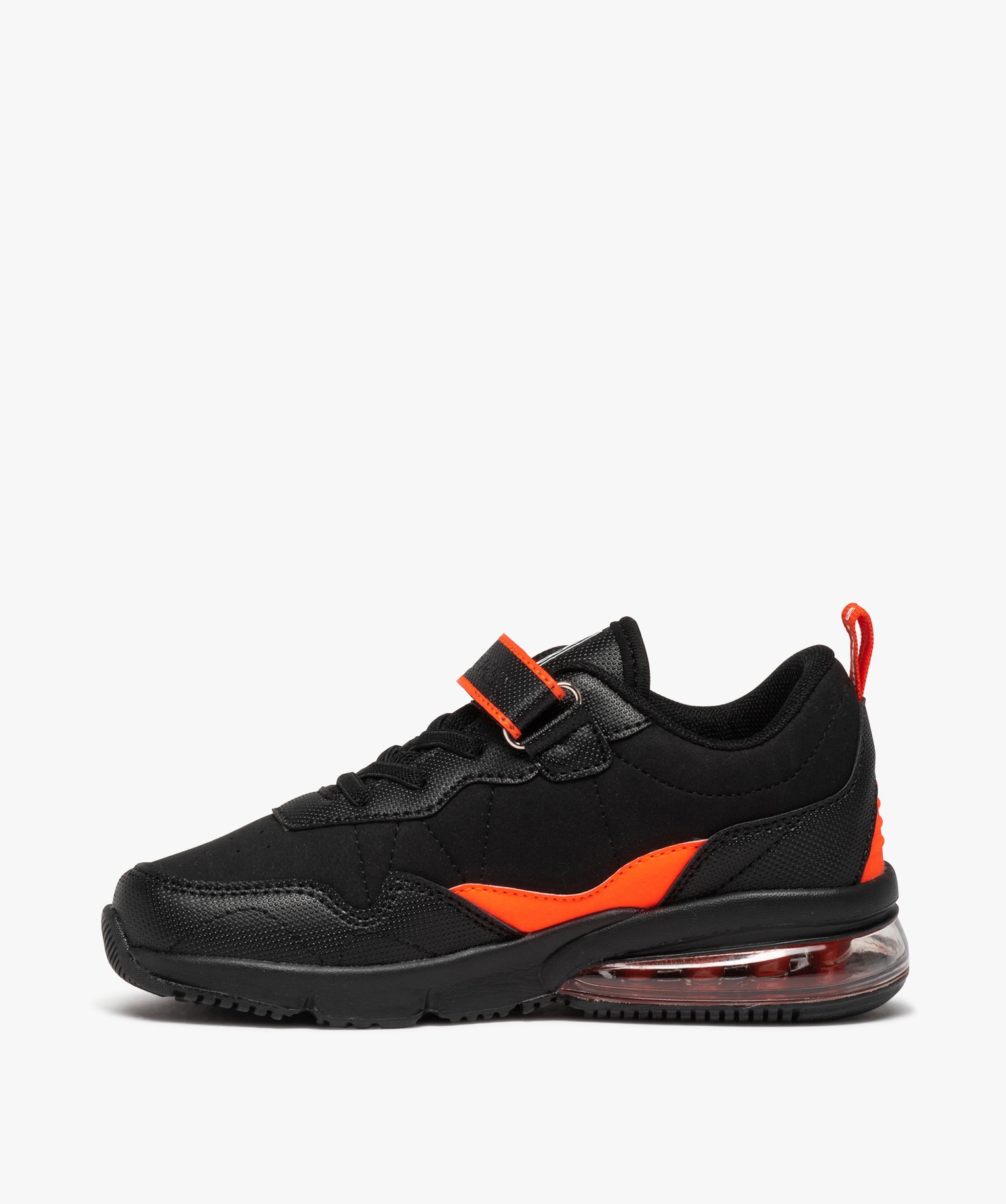 Baskets Garçon détails fluo à semelle bulle d’air - Fre... noir | GEMO