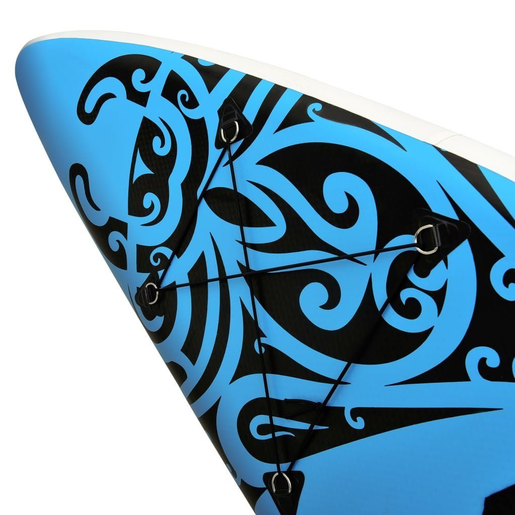 vidaXL Schlauchboot Aufblasbares Stand Up Paddle Board Set 366x76x15 cm Blau