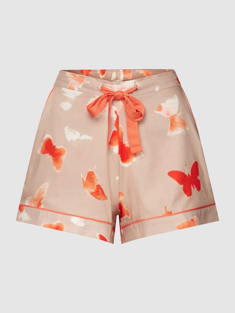 Pyjama-Shorts mit Allover-Print Modell 'Sage' in taupe