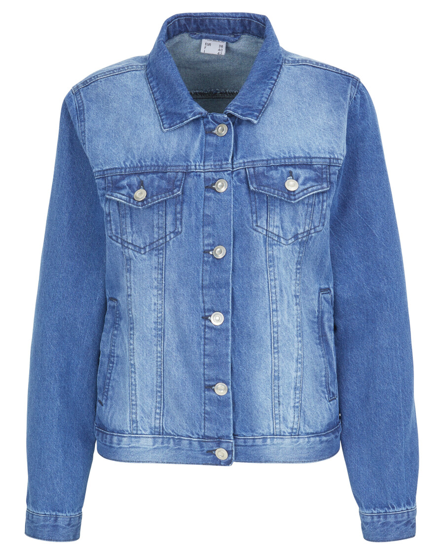 Jeansjacke mit Waschungseffekten
