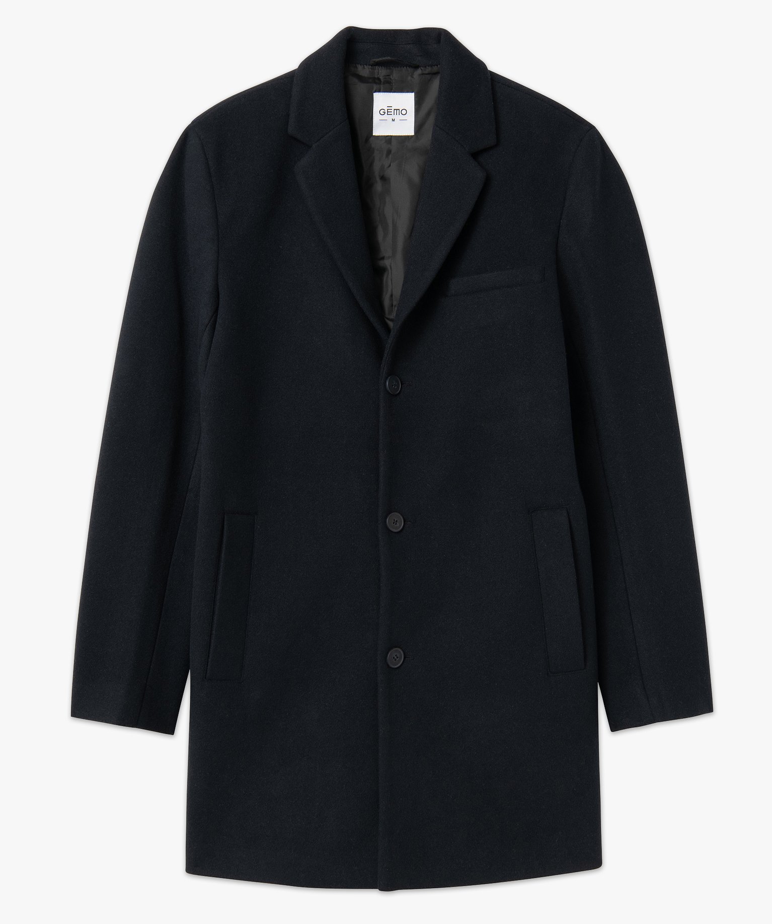 Manteau homme court fermeture 3 boutons bleu fonce | GEMO