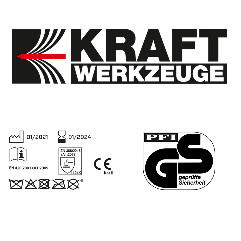 gebra Kraft Werkzeuge Multifunktionshandschuhe, Größe 9 - Blau, 10-Paar