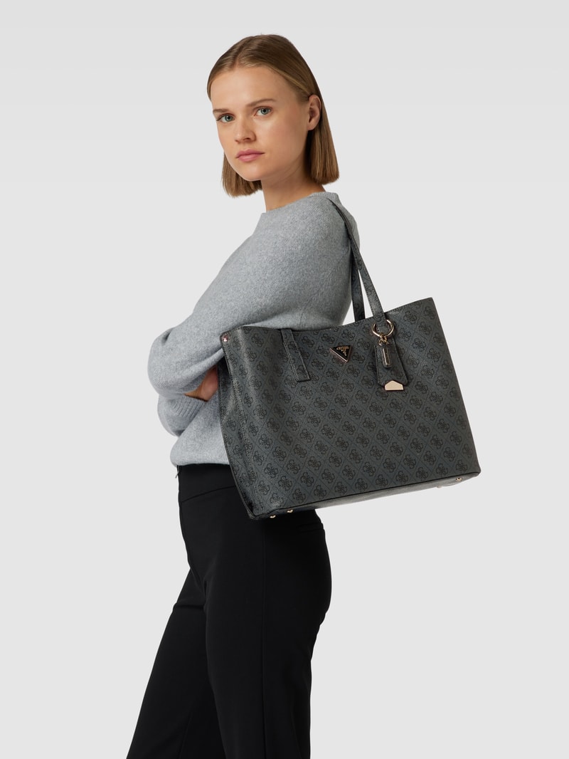 Shopper mit Label-Detail Modell 'MERIDIAN' in graphit