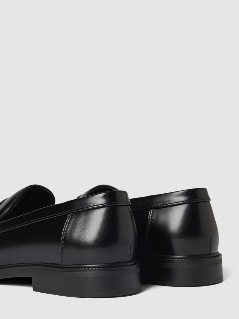 Penny-Loafer mit Schaftbrücke Modell 'LUX' in schwarz
