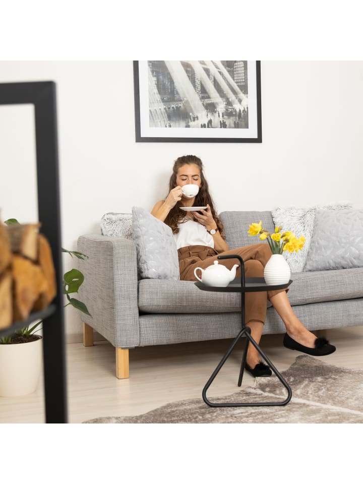 relaxdays Beistelltisch in Schwarz - (H)59 x Ø40 cm günstig kaufen onesize