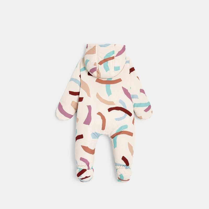 Combipilote bébé imprimé inspiration terrazo blanche Catimini