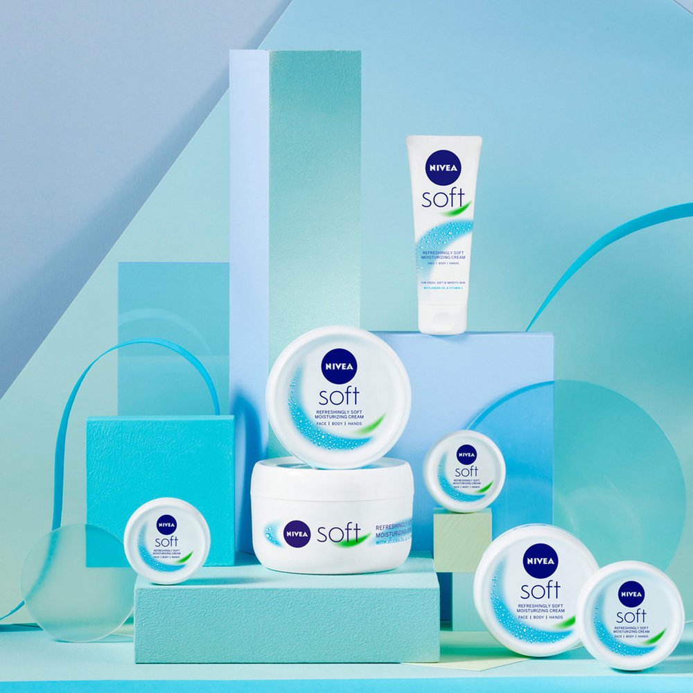nivea SOFT - Crème visage corps et mains Multi-usage Hydratante