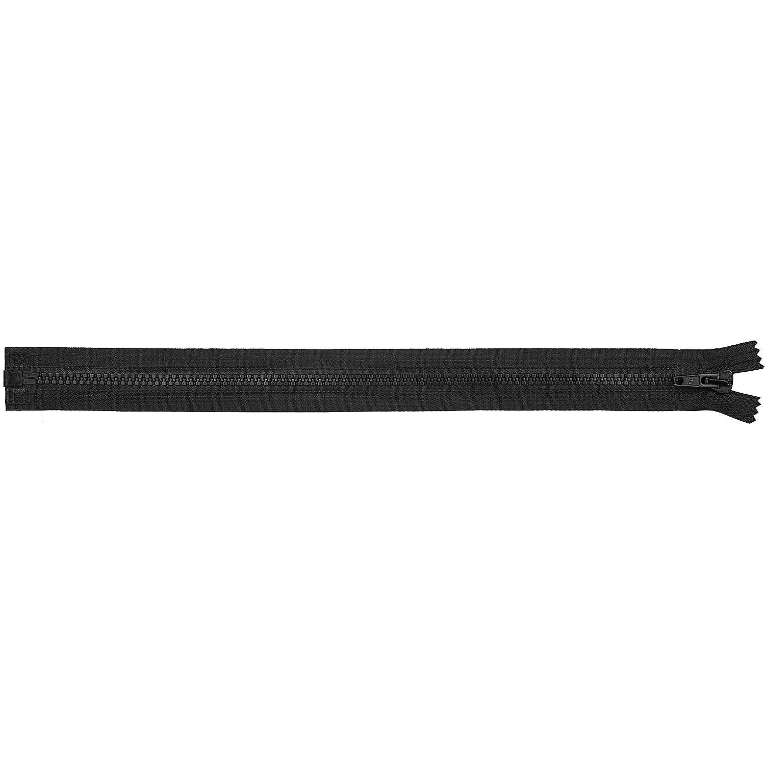 buttinette Reißverschluss mit Kunststoffkrampe in 5,8 mm, schwarz, teilbar
