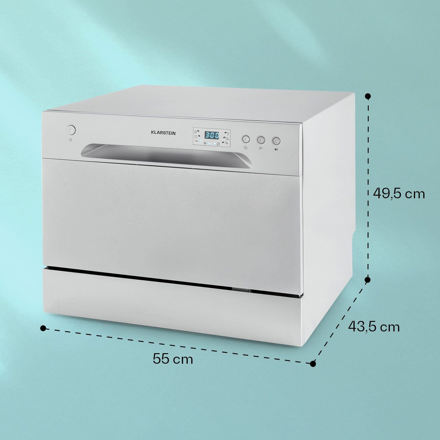 Klarstein Standgeschirrspüler Havasia UV 6 Geschirrspüler UV-Licht freistehend 1380W, 10041823, 7 l