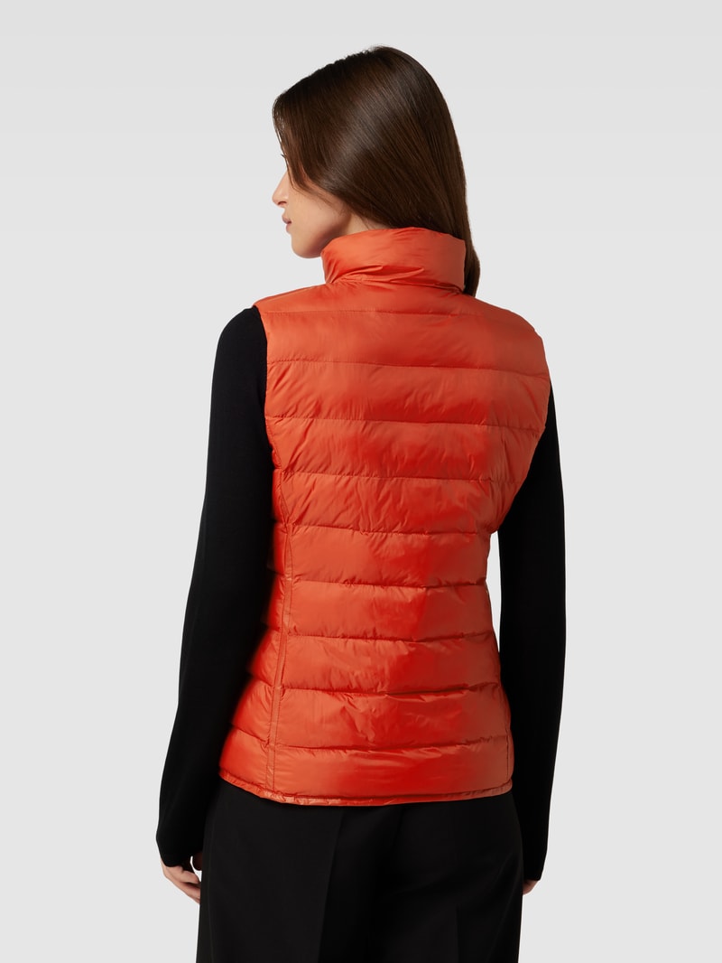Steppweste mit Label-Stitching in rot