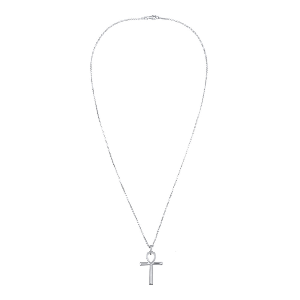 KUZZOI KUZZOI Collier Hommes Pendentif Croix Symbole Sacré en argent sterling 925 Bijoux