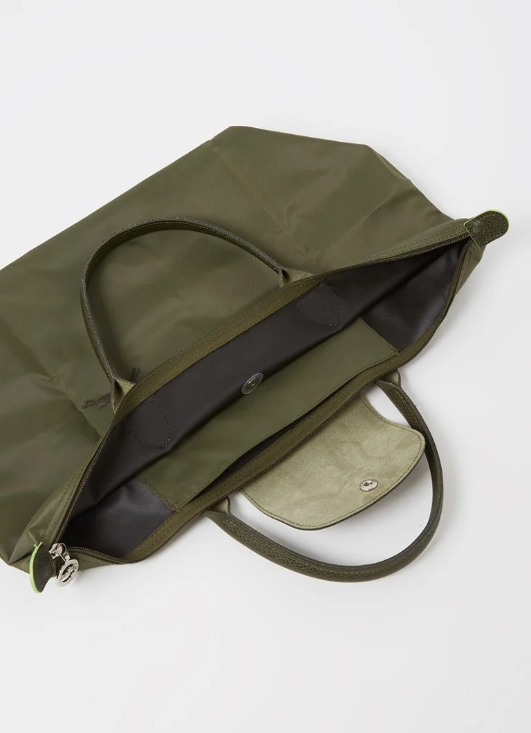 Geantă Longchamp Le Pliage M cu detalii din piele
