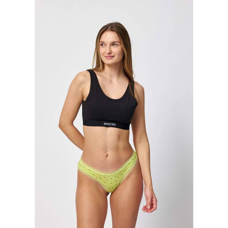 Snocks Tangas mit Spitze aus Bio-Baumwolle Unterhose Damen