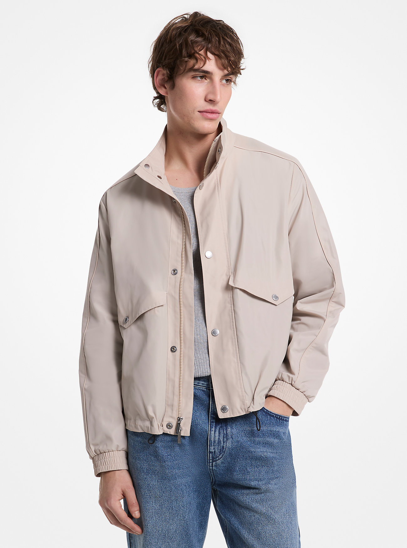 Water-Resistant Windbreaker Jacket - DUNE
