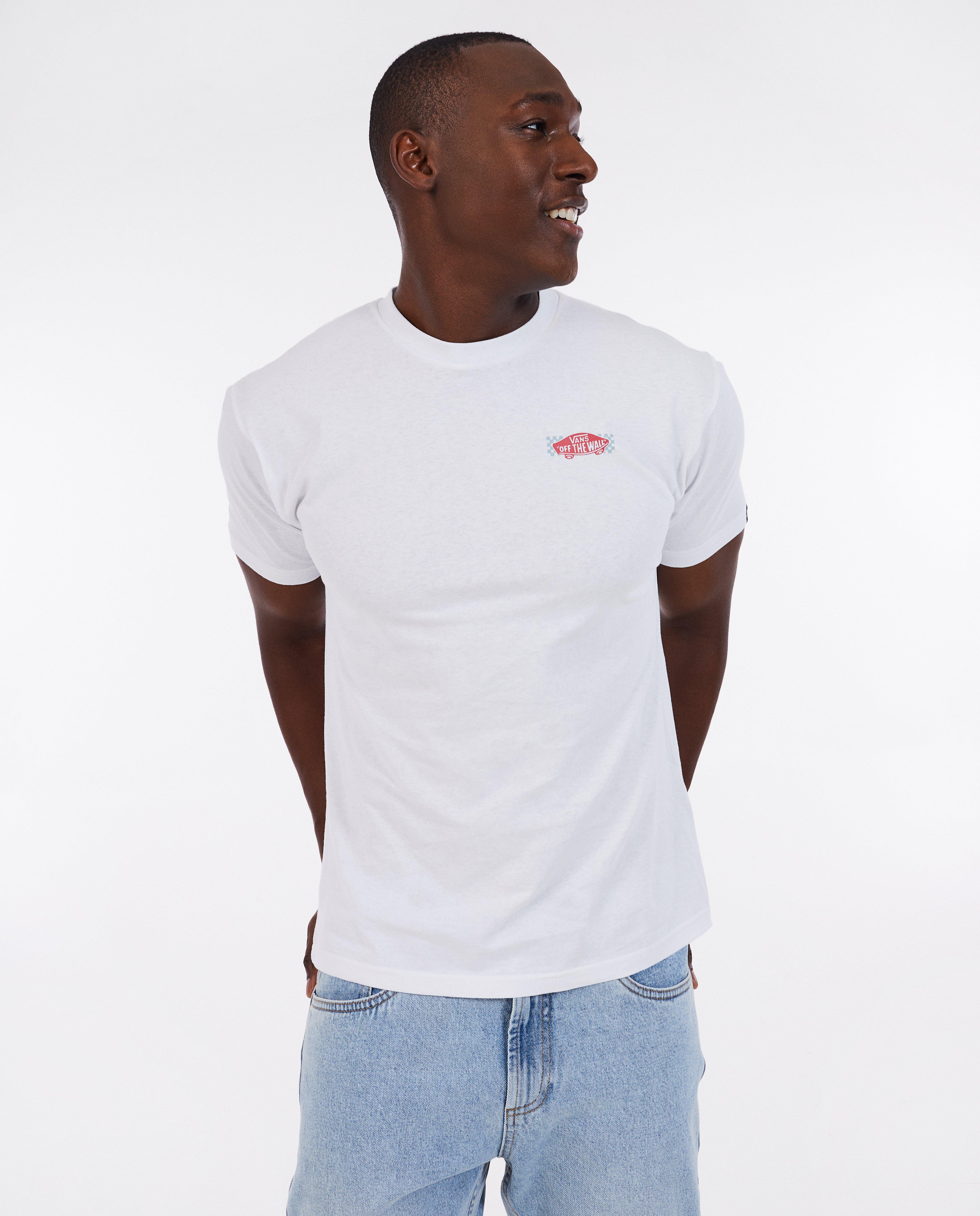 Tricou Vans alb cu imprimeu alb