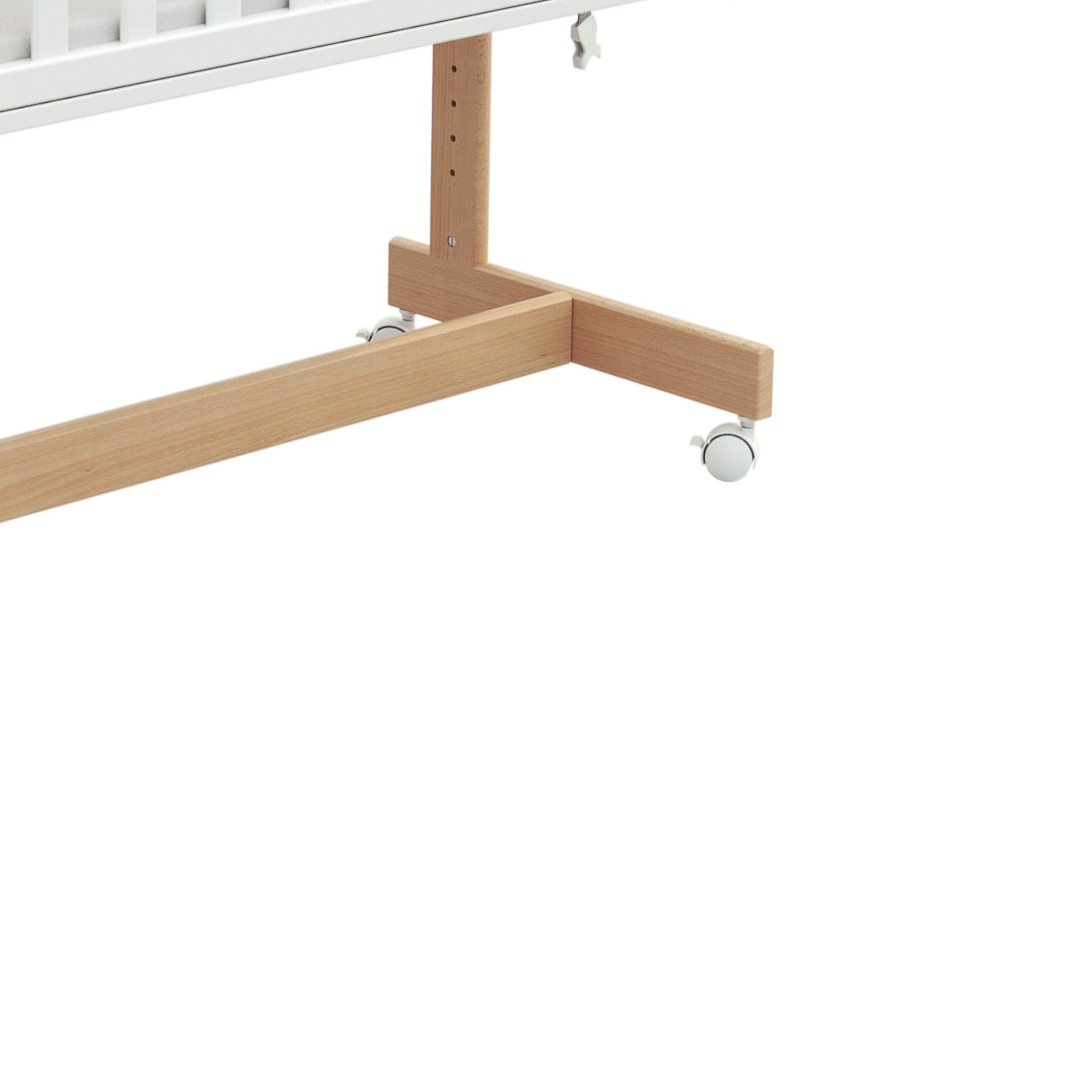Osann Beistellbett Beistellbett 5in1, umbaubares Babybett aus Holz mit Matratze, Rollen, Gitterbett