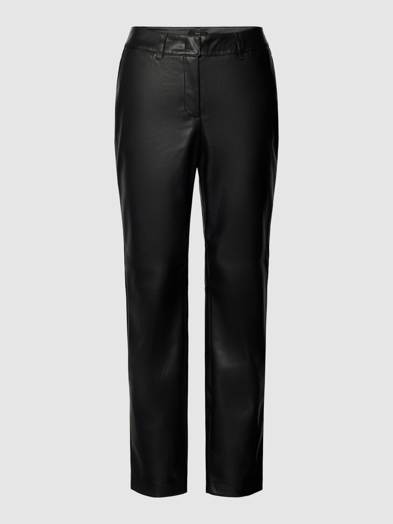 Hose in Leder-Optik in schwarz