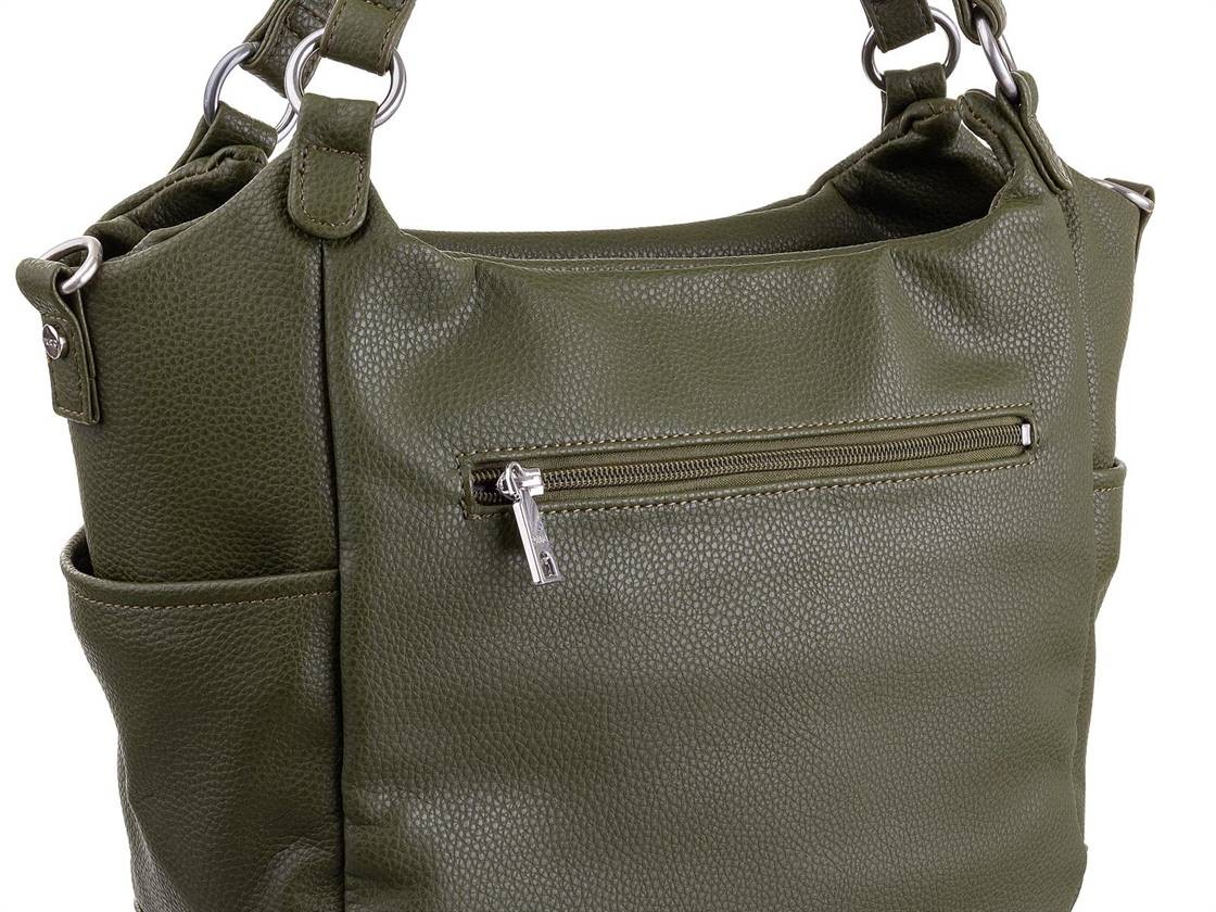 FRANKY Handtaschen khaki PU genarbt