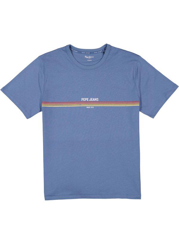 Pepe Jeans, T-Shirt, Regular Fit, Baumwolle, blau