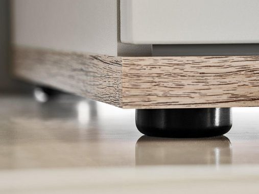 JVmoebel Wohnzimmer-Set Grau Möbel Holz rtv TV-Ständer Moderne Design Einrichtung, (6-St., TV-Ständer/3x Wandregale/Wandregal/Regal), Made in Europa