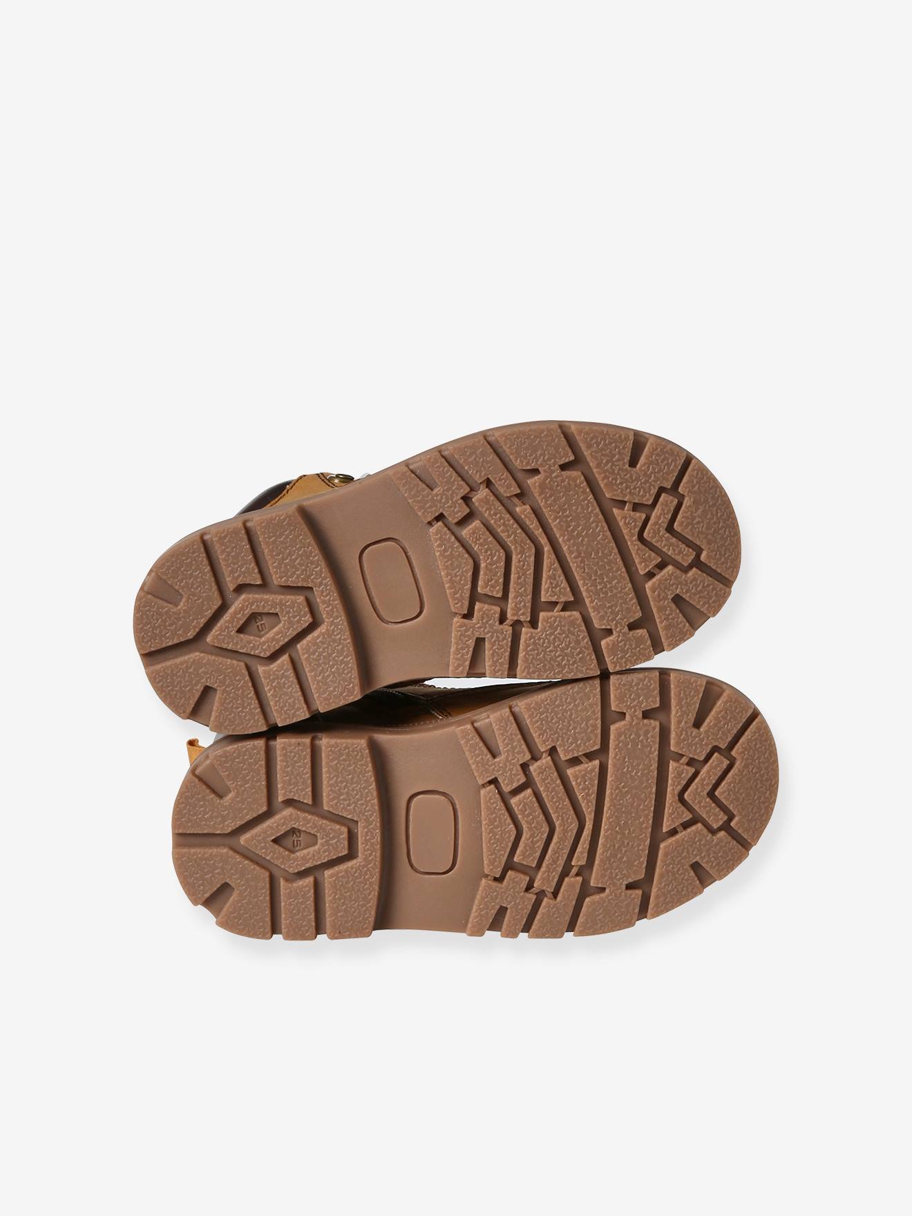 Boots lacées et zippées enfant collection maternelle camel