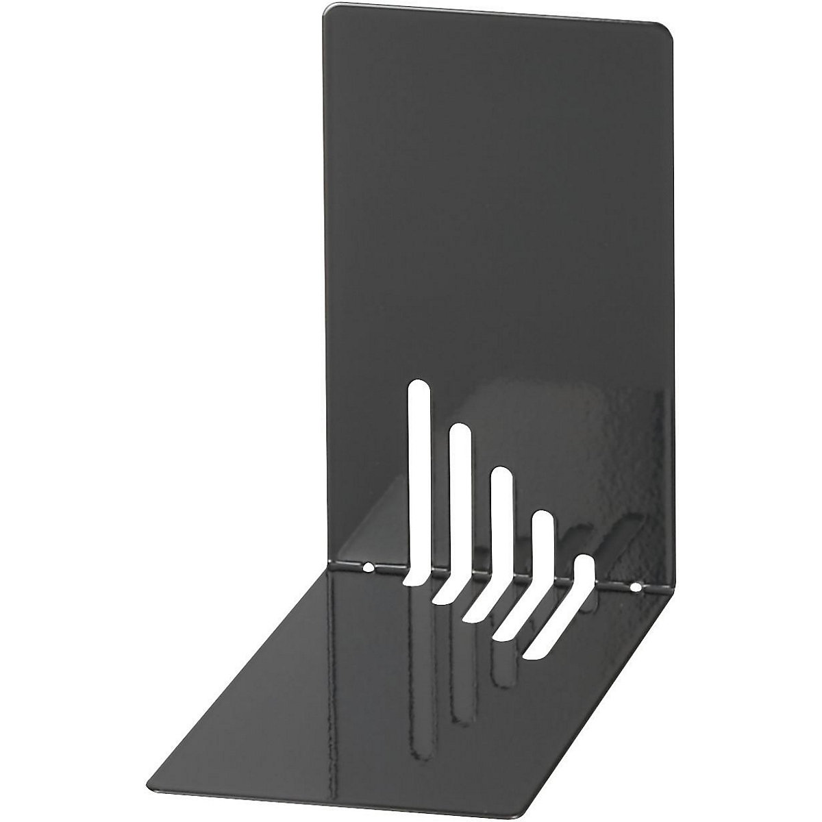 Buchstützen Metall 14 x 8,5 x 14 cm schwarz, 2 Stück