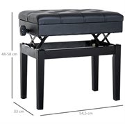 HOMCOM Klavierhocker Klavierbank Klavier Bank Schminkhocker Hocker mit Stauraum höhenverstellbar