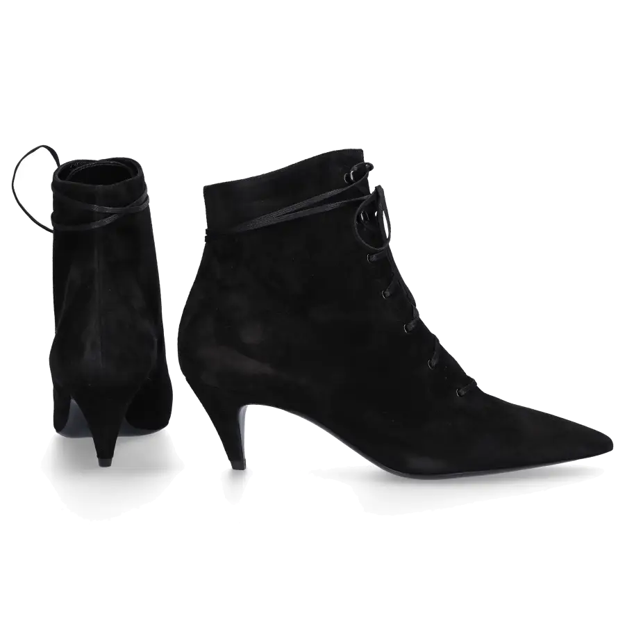 Saint Laurent - Stiefeletten KIKI 55 Veloursleder - schwarz