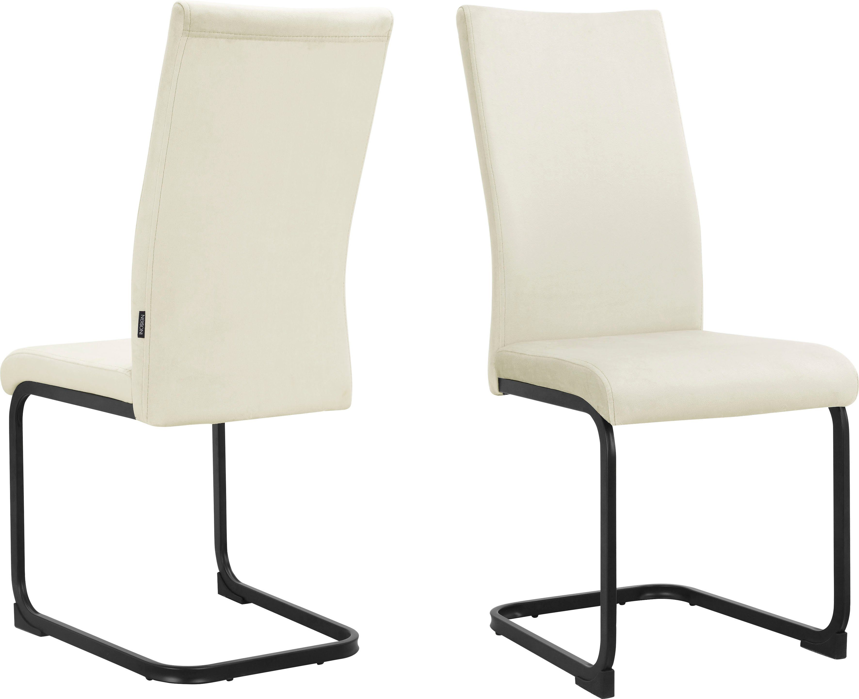 INOSIGN Essgruppe Darcel/Danny, (Set, 5-tlg), Freischwinger Esszimmerstuhl, Tisch mit festmontierter Platte