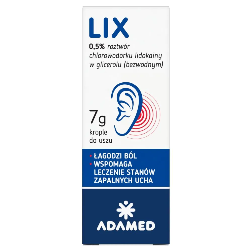 Lix 0,5% διάλυμα υδροχλωρικής λιδοκαΐνης, ωτικές σταγόνες
