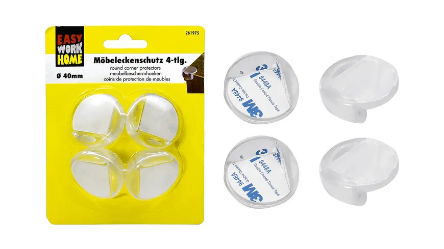 EASY WORK Möbelschutzecken 4er Set transparent