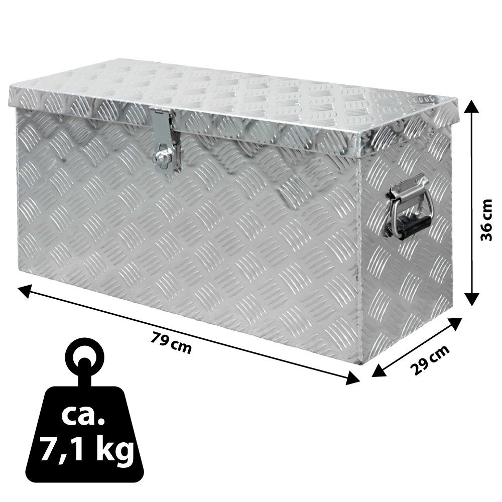 Trucky Allzweckkiste Truckbox Werkzeugbox Werkzeugkiste Anhängerbox D080 Deichselbox Alumium Trucky