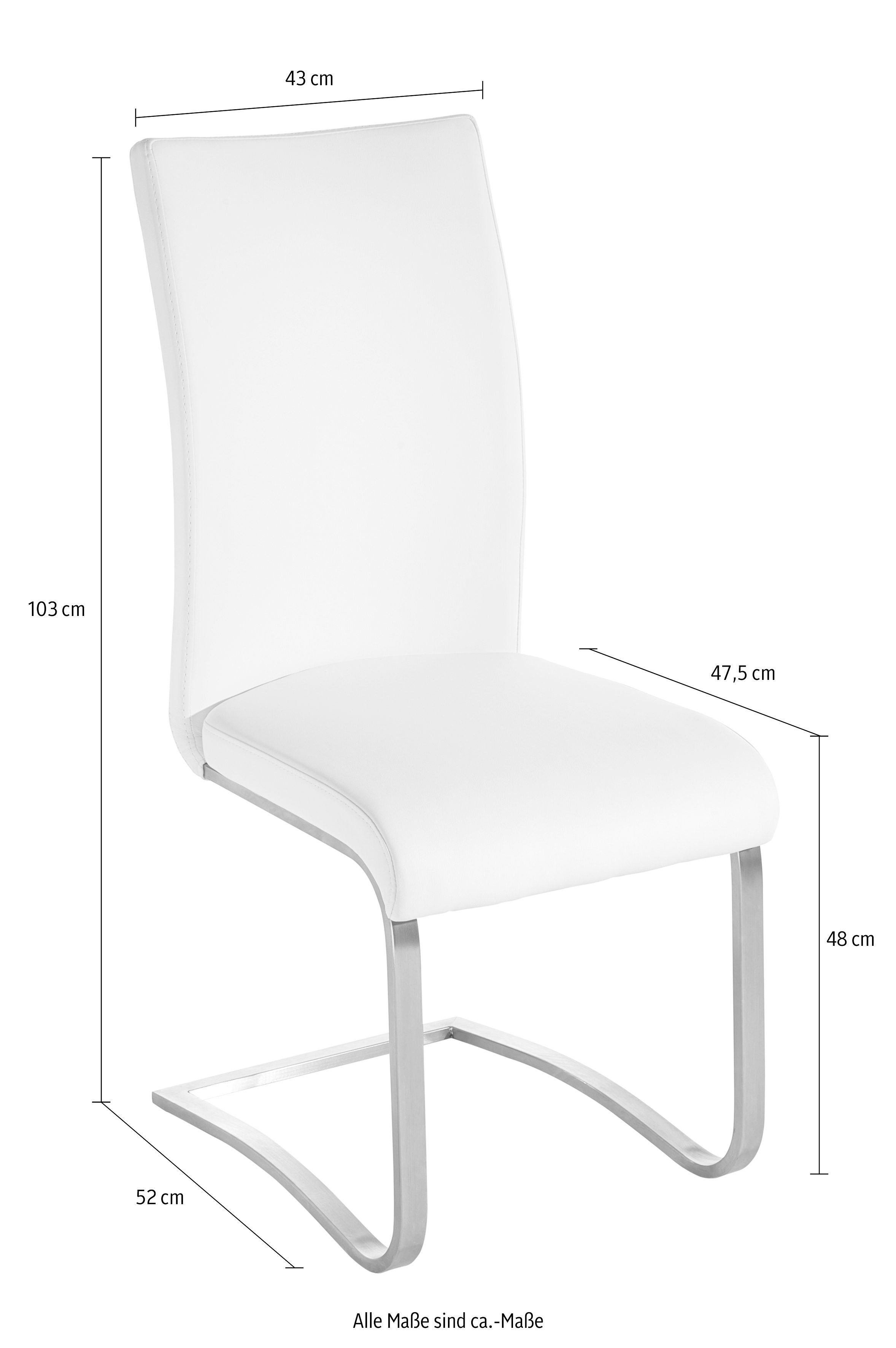 MCA furniture Freischwinger Arco (Set, 2 St), 2er-, 4er-, 6er-Set, Stuhl belastbar bis 130 Kg