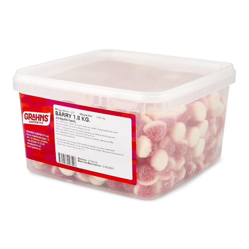 KnallGodt Skum gele Jordbær/vanilje 1,8 kg