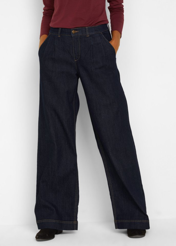 Marlenejeans mit Bundfalten und Bequembund