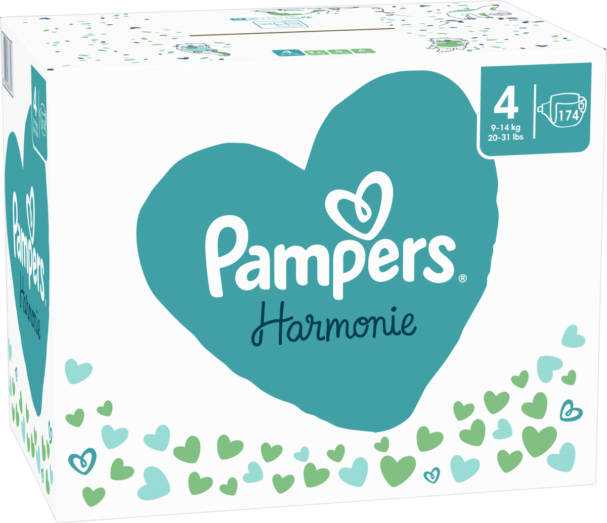 Windeln Harmonie Gr.4 Maxi (9-14 kg), Monatsbox, 174 St