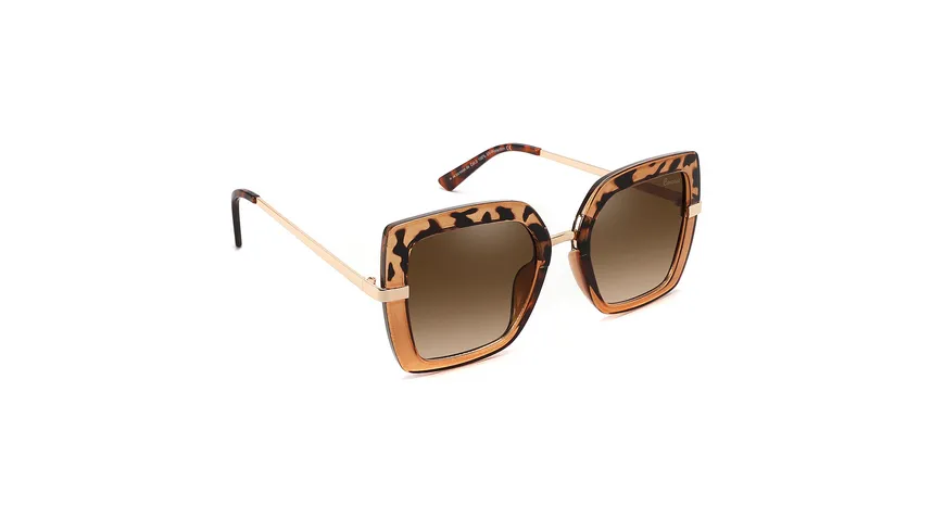 Caresse Brillenmode Sonnenbrille Metall demibraun