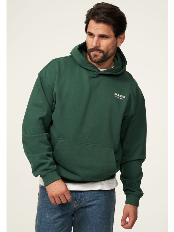 SOULSTAR Kapuzenpullover - S2TSU Heavy Oversize Blank Hoodie in Forest Green Washed günstig kaufen