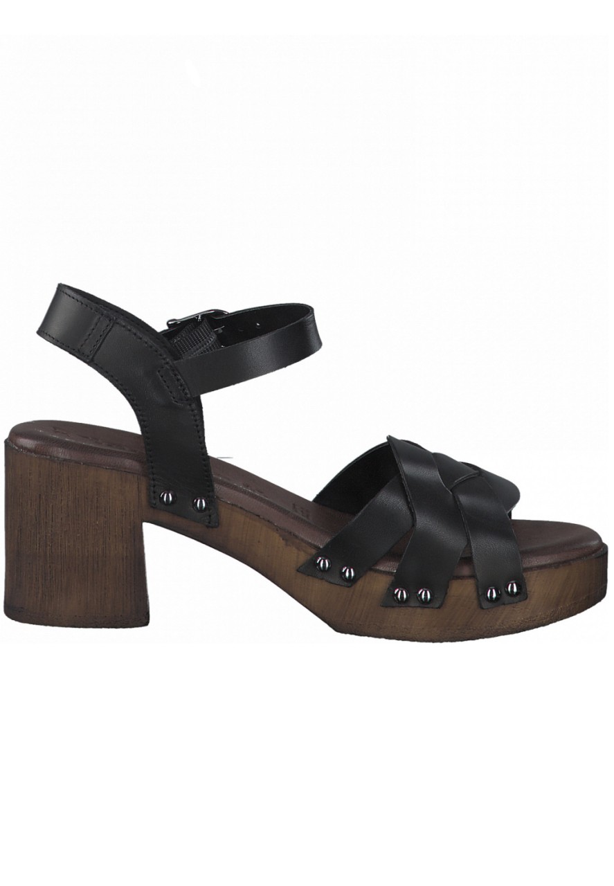 TAMARIS Plateau Sandalen schwarz