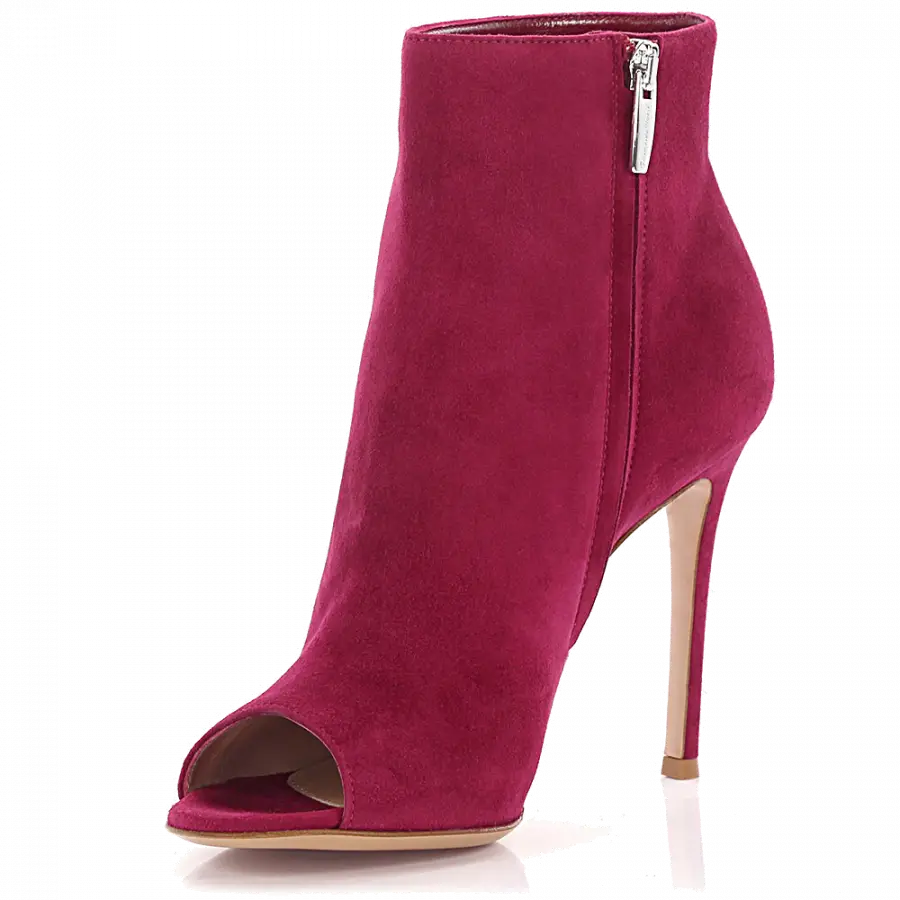 Gianvito Rossi - Stiefeletten LAIS Veloursleder - rot