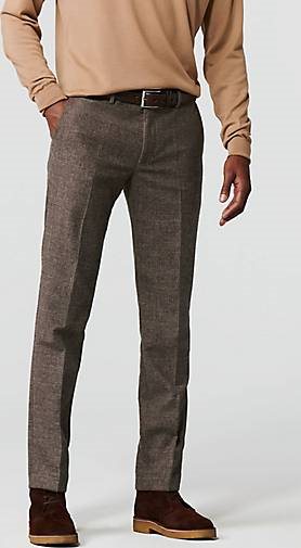 MEYER Chino-Hose Flannel Check Chino