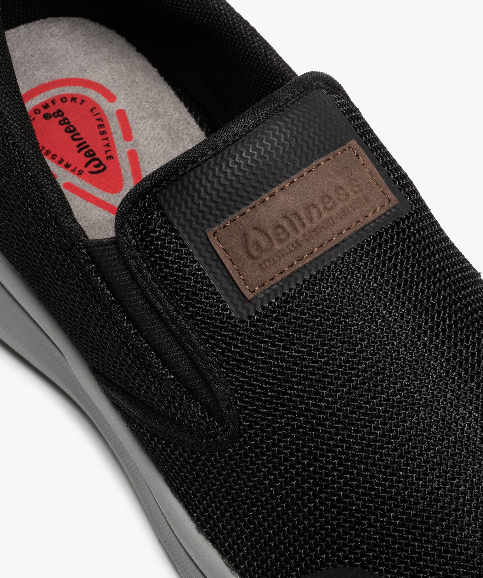 Mocassins homme confort en mesh - Wellness noir | GEMO
