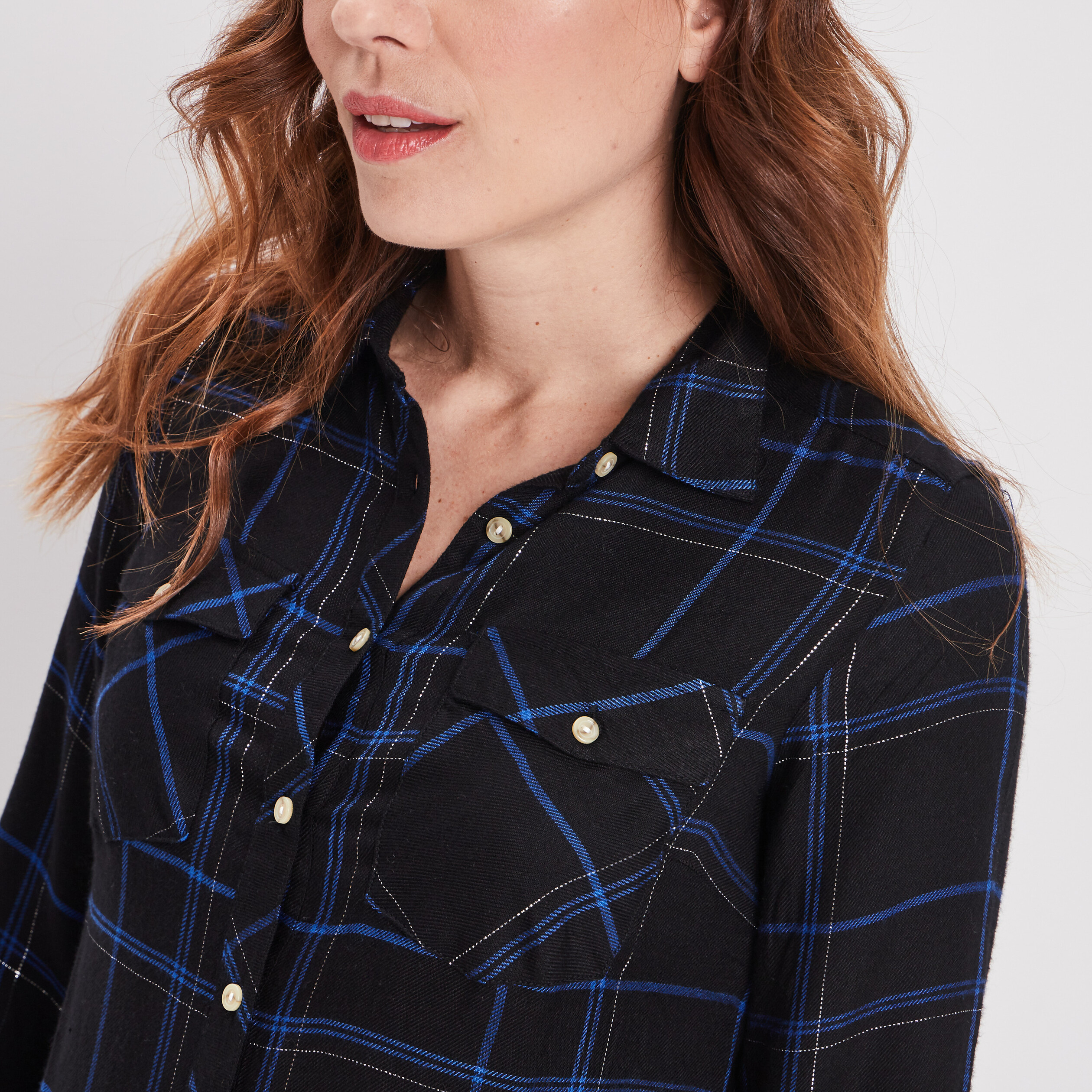 Chemise manches longues noir femme | La Halle