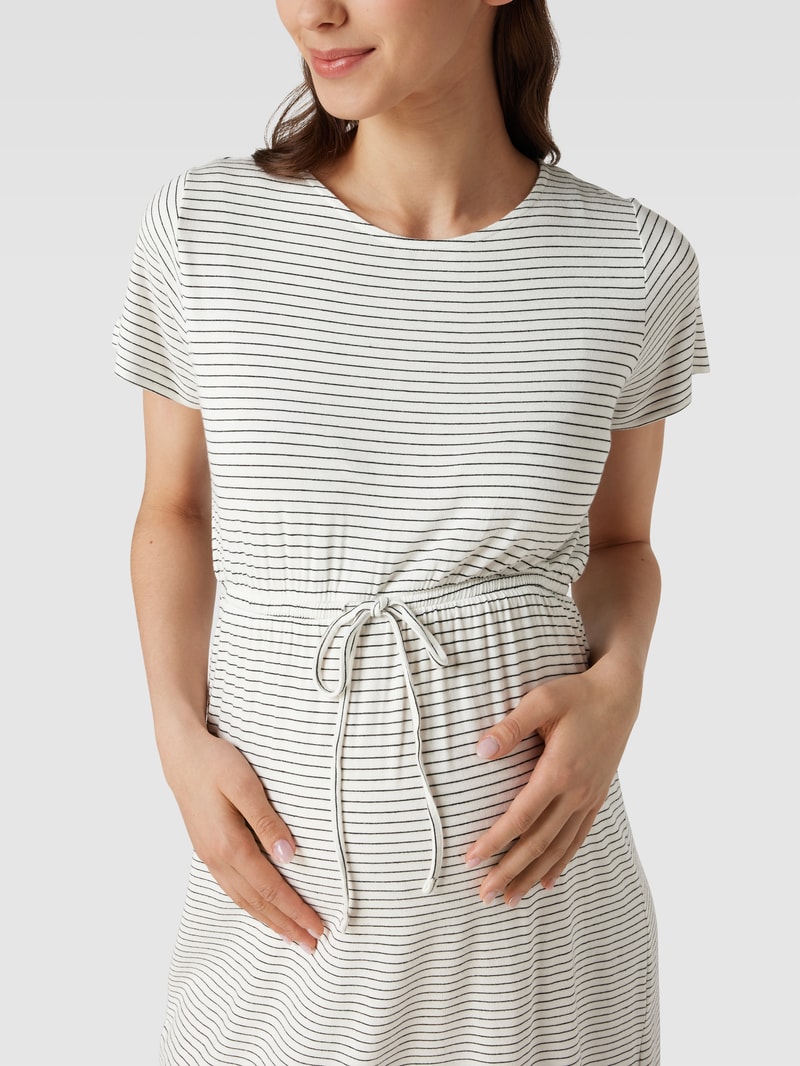 Umstands-Kleid mit Streifenmuster Modell 'ALISON' in offwhite