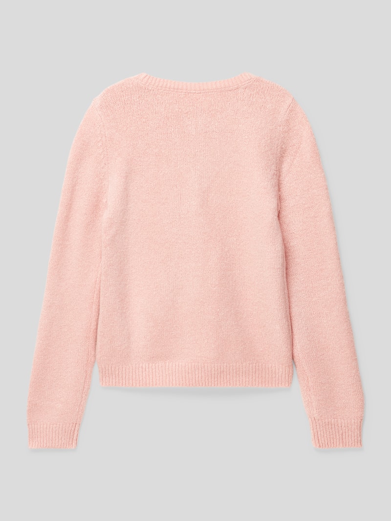 Pullover mit Motiv-Applikation in hellrosa