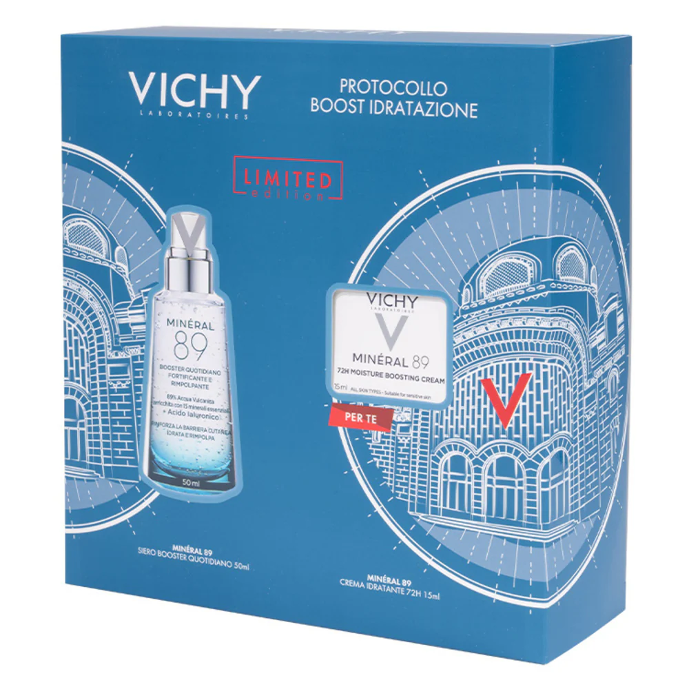 Darčeková sada Mineral 89 Hydration Boost s posilňujúcim sérom Mineral 89 a krémom Mineral 89 - Hydratačná darčeková sada, hydratačné sérum na tvár