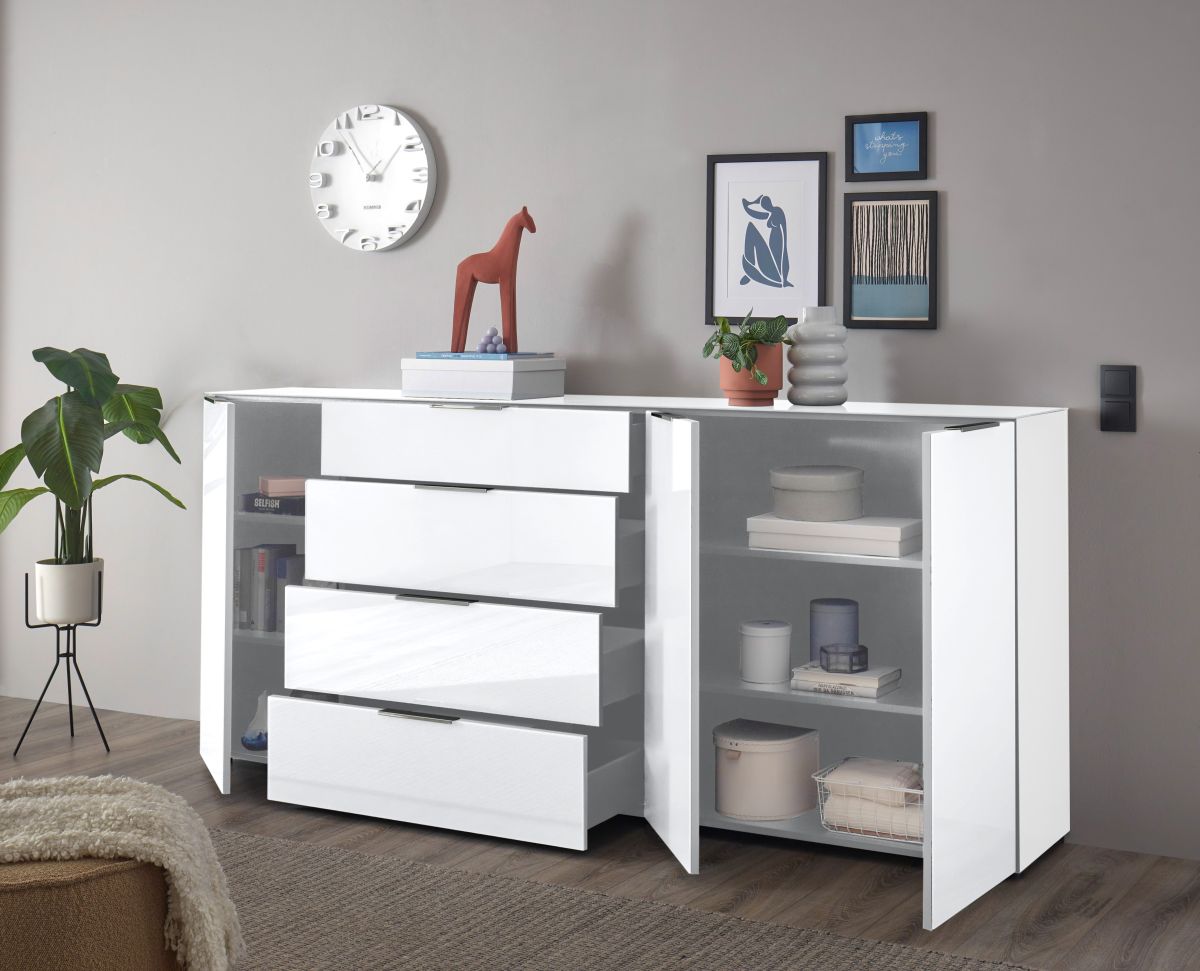 Kommode Santorin Weiß 226 x 99 cm