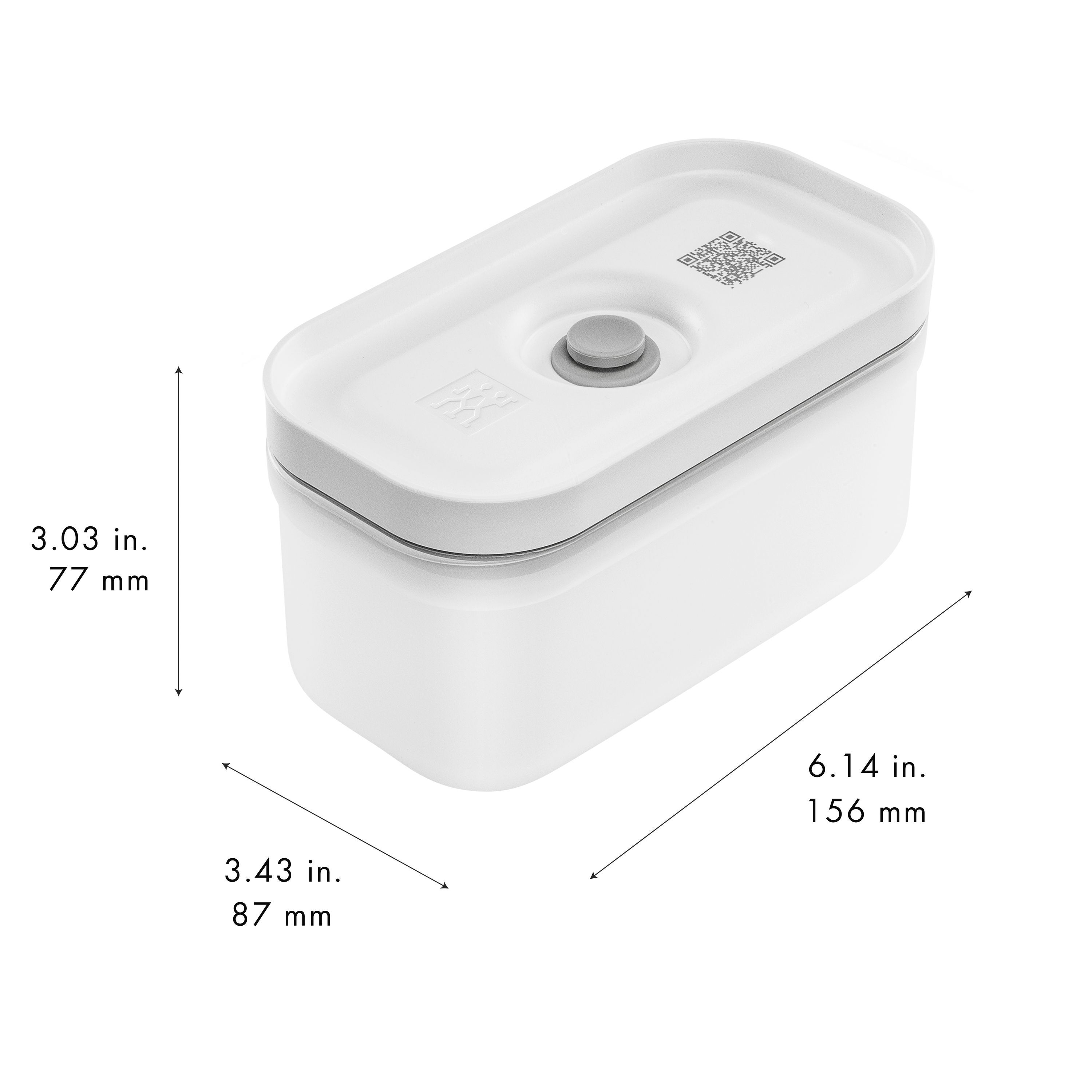 Vakuum Lunchbox S, Kunststoff, Semitransparent-Grau