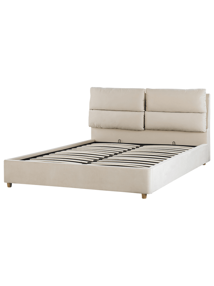 Beliani Doppelbett BATILLY in Beige - (W) 174 x (H) 105 x (L) 224 cm günstig kaufen onesize